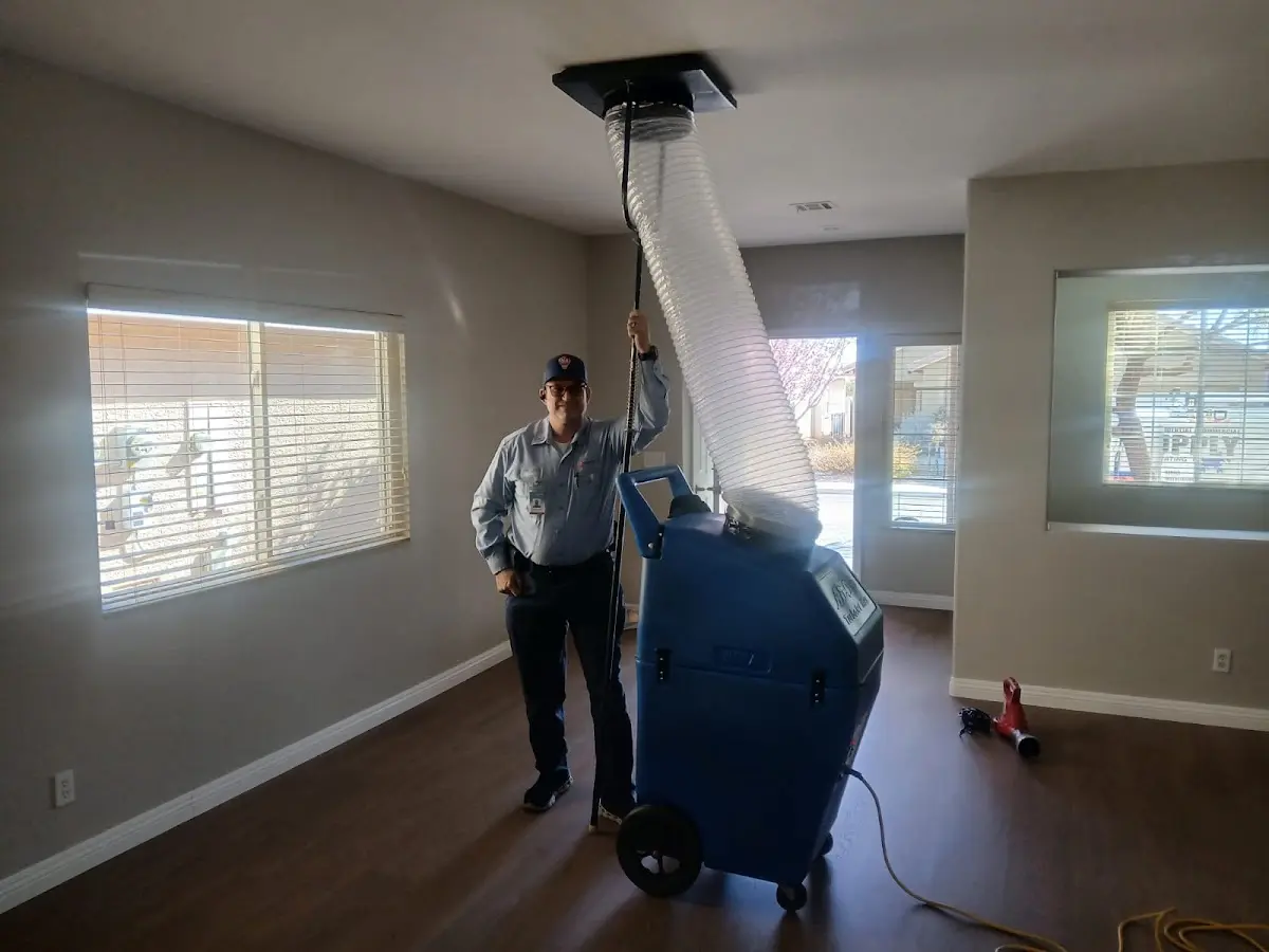 Professional Dryer Vent Cleaning work inside a Floresville home